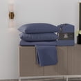 thumbnail image 1 of Super-Soft & Cozy Knitted Jersey Sheet Set, Twin, Midnight Navy by Color Sense, 1 of 8