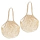 thumbnail image 1 of Bolsa de malla de algodón Unique Bargains 14.96x12.2 Larga Asa Reutilizable Lavable Beige Blanco 2uds, 1 of 7