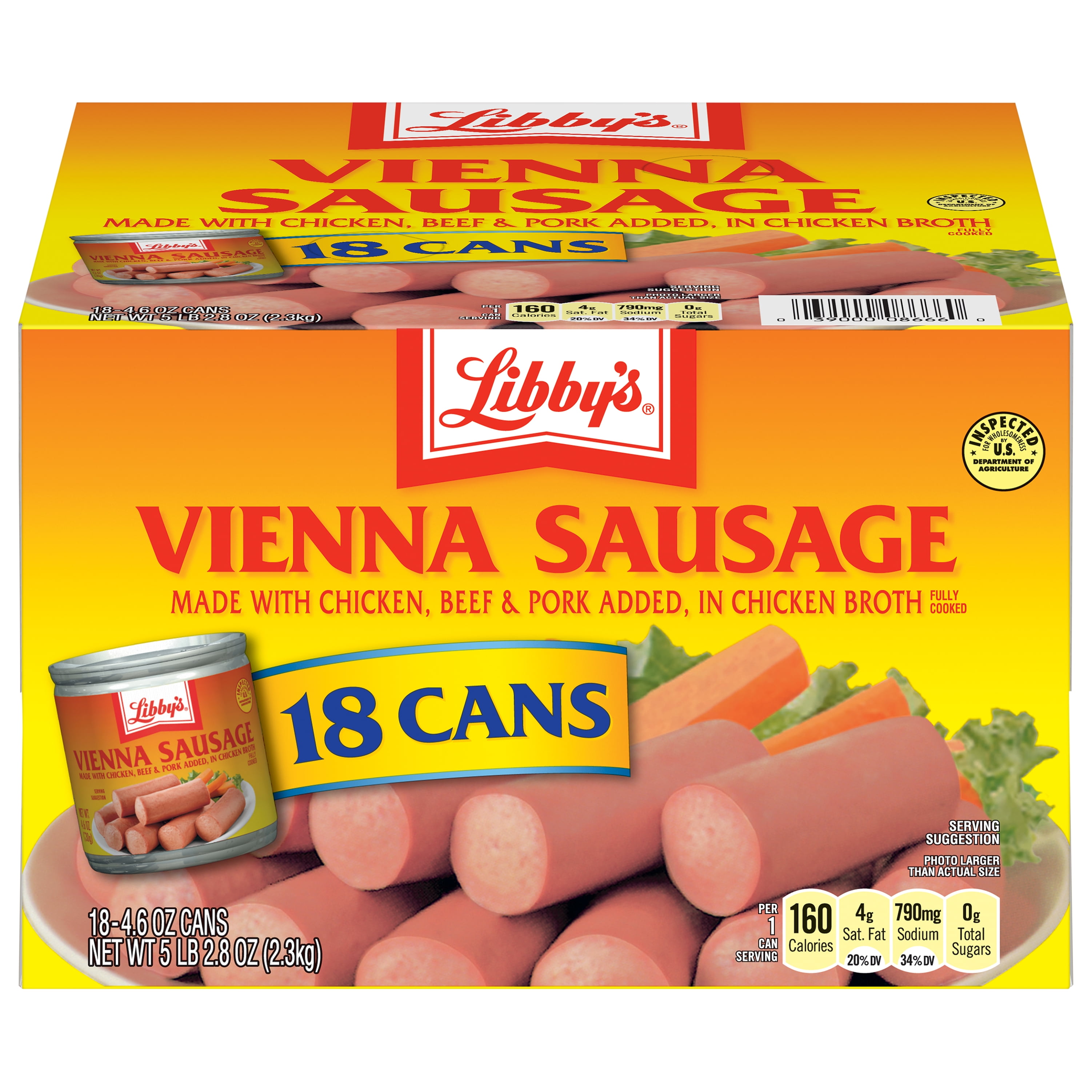 Libby Vienna Sausages – 18 Cans – Chicken, Beef & Pork Wieners – Free Shipping