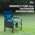 thumbnail image 2 of Bliss Hammocks 24V Heated Directors Seat, Folding Chair w/Battery & 3 Heat Settings, Blue, 2 of 11