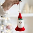 thumbnail image 6 of Mouliraty Cute Santa Claus, Snowman & Reindeer Bell Ornaments, 5.51in Christmas Tree Decorations, Xmas Hanging Figurines for Home, Holiday Party Supplies, 6 of 6