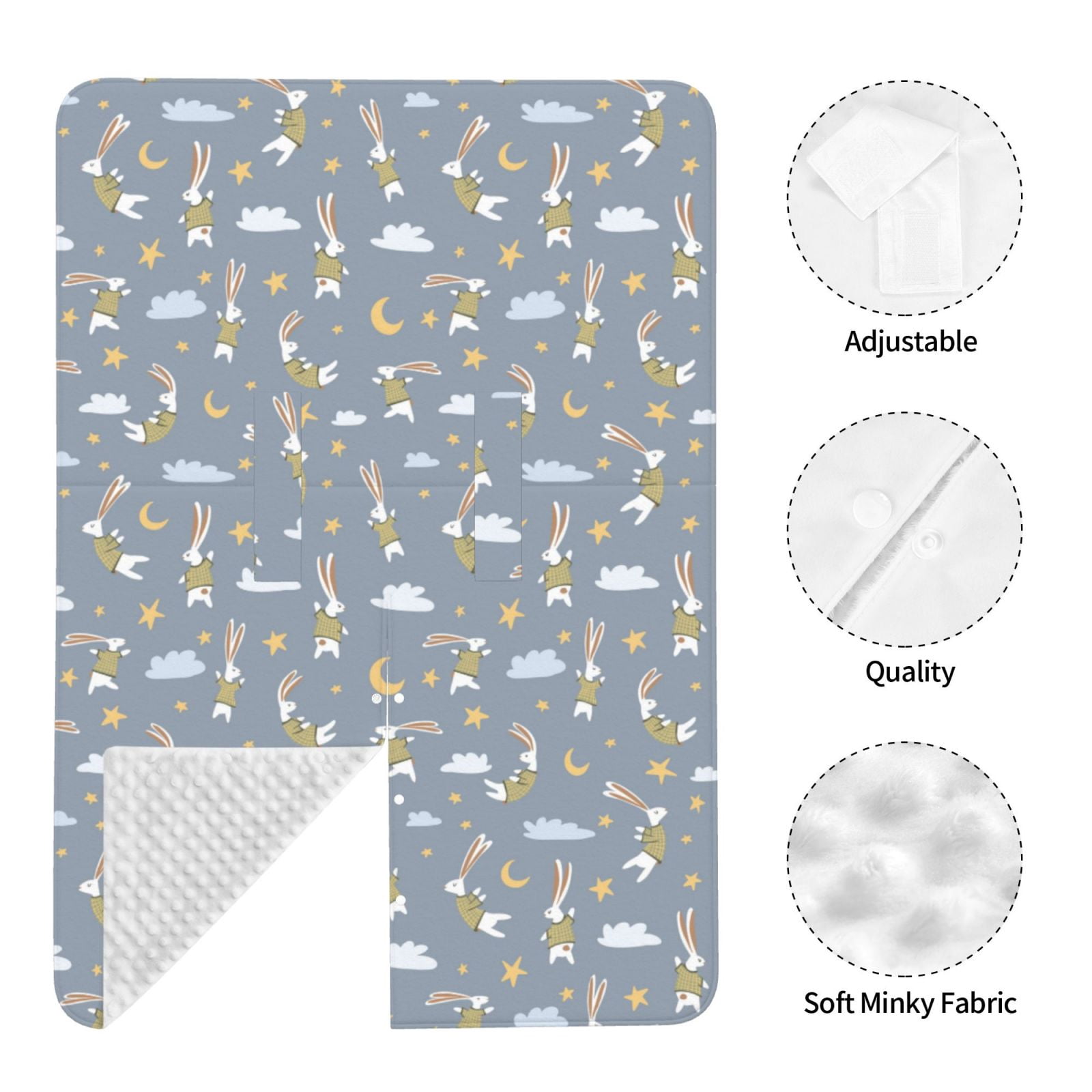 Naloa Sleep Rabbit Baby Car Seat Cover, Breathable Baby Carrier Cover, Multiuse Baby Carrier Cover & Nursing Breastfeeding Cover