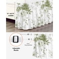 thumbnail image 3 of Sage Green Flower Wrap Around Bed Skirts for King Bed 18" Drop,Bed Skirt with Adjustable Elastic Belt Dust Ruffle Bed Valance for Bedroom Hotel Luxury Watercolor Gradient Retro Floral Bed Frame Cover, 3 of 7