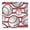 Red and White, variant on Red Baseballs and Stars Pattern Square Fitted Tablecloth with Elastic Edge,Square Table Cover,Washable Elastic Table Cover for Home Kitchen Party Decor 34"x34"