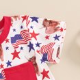thumbnail image 5 of Okbabeha Kids Boys 4th of july Shorts Set,Short Sleeve Stars Stripes Print Shirt+Elastic Waist Shorts fourth of July Outfit, 5 of 7