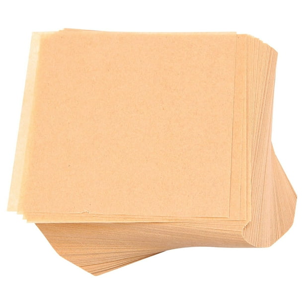 500 piezas de papel pergamino sin blanquear para hornear, papel pergamino precortado antiadherente de 1,5 pulgadas, perfecto