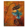 thumbnail image 3 of Designart 'Blue Hummingbird On Orange Sunflower' Traditional Print on Natural Pine Wood, 3 of 5