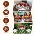 thumbnail image 7 of Red Buffalo Plaid Round Tablecloth, Fitted Table Cover with Elastic for 45"-54" Round Tables, Christmas Snowman Poinsettia Xmas Tree Snowflake Table Cloth Outdoor Dinning Party Waterproof Tablecloths, 7 of 7