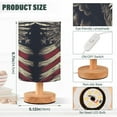 thumbnail image 3 of Bedside Desk Lamp LED Hand Drawn Eagle and American Flag Table Nightstand Lamps Warm Light Fabric Lampshade for Home Bedroom Office Living Room Decor, 3 of 7