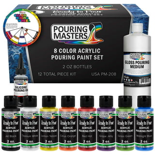 LIGHTWISH Premium Acrylic Pouring Paint, Set of 8 Classic Colors,  4oz./118ml Bottles, Pre-Mixed High Flow Liquid Acrylic Paint for Pouring on  Paper, Canvas, Wood, Tiles, Stones, DIY Craft Supplies 