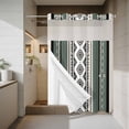 thumbnail image 4 of Abstract Stripes No Hook Shower Curtain with Snap in Liner Green Beige Aztec Native Tribal Stripes Geometric Waterproof Bathroom Shower Curtain with See Through Top Window for Bathtub 60" x 72", 4 of 9