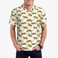 thumbnail image 1 of Fotbe Leopard Print Camiseta Polo de Golf para Hombre con Estampado – Camisa Deportiva Transpirable con Cuello Abotonado-3X-Large, 1 of 6