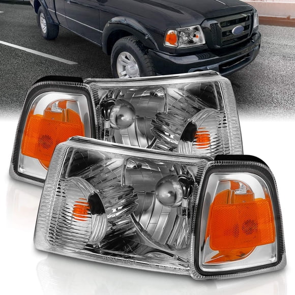Juego de Faros AmeriLite 2001-2011 Ford Ranger Cromado