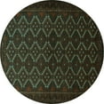 thumbnail image 1 of Ahgly Company Machine Washable Indoor Round Persian Turquoise Blue Traditional Area Rugs, 6' Round, 1 of 4