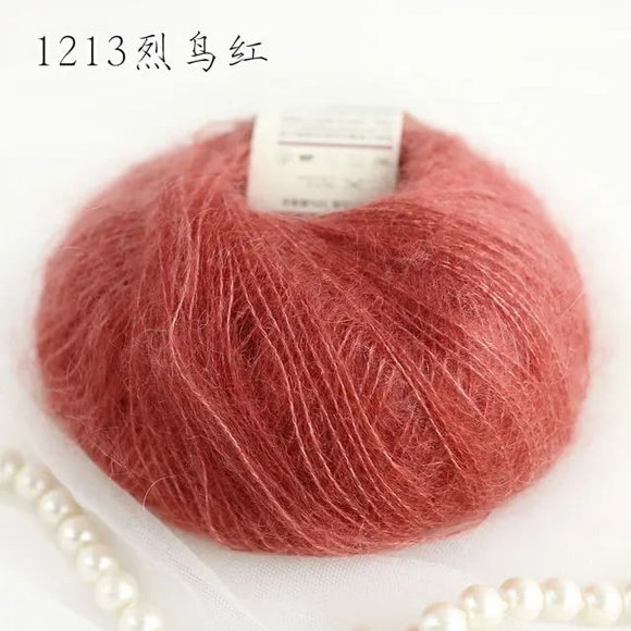 Laine de Mûrier en Soie pour Solstice d'Été, Mohair Tricoté à la Main, Fil de Crochet pour Bébé, Laine Fine