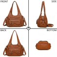 thumbnail image 6 of Sunyuer Vintage Tote Bags for Women, Large Capacity Vintage Multi-Pocket PU Leather Handbag Crossbody Shoulder Bag, 6 of 8