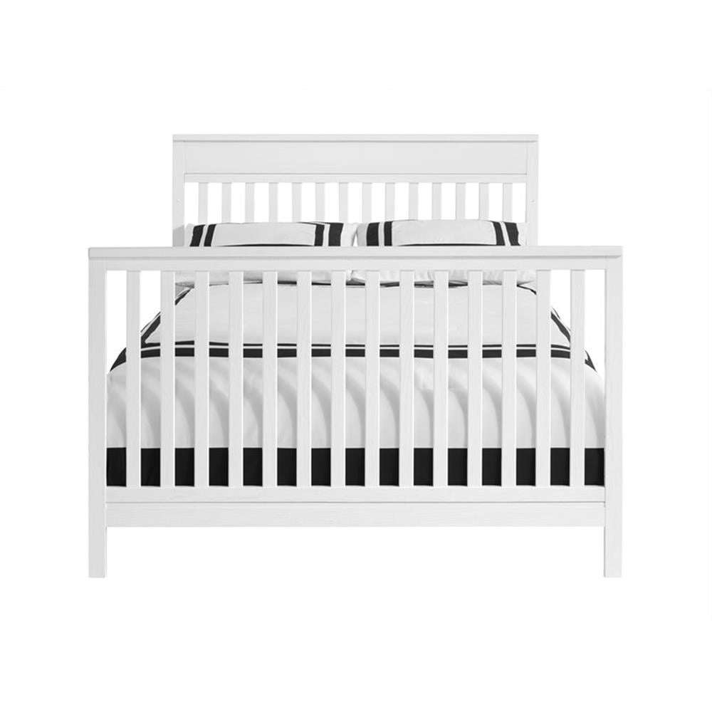 Oxford Baby Castle Hill 4-in-1 Convertible Crib, Barn White, GREENGUARD Gold Certified, Wooden Crib