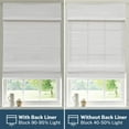 thumbnail image 3 of Keego Cordless Custom Roman Shades for Windows Natural Fabric Roman Blind for Window Treatments Roman Window Shades, White(with Edge Liner,Block 90% Light) 34"W x 72"H, 3 of 6