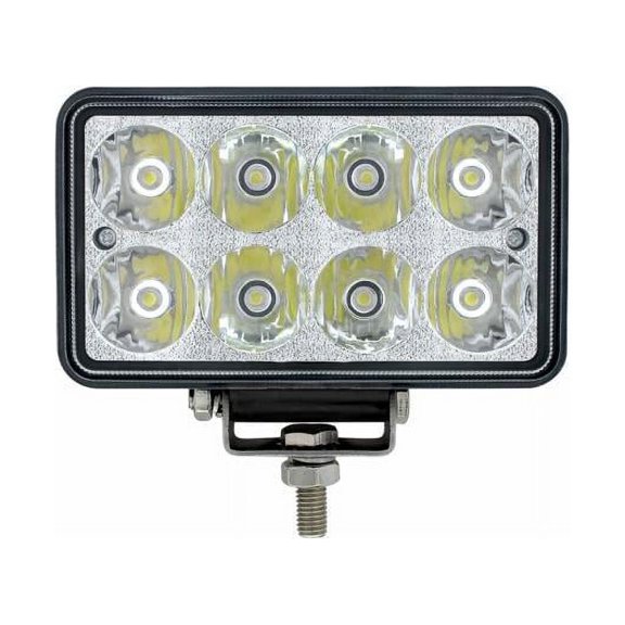 United Pacific 8 High Power LED Rectangular Work Light With Chrome Reflector 36507