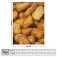 thumbnail image 4 of COMIO Golden Chicken Nuggets 3D Funny Realistic Food Ultra-Soft Throw Blanket Travel All Season Bed Sofa Dorm Decor Bedding Bedroom, 4 of 6