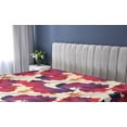 thumbnail image 5 of Ambesonne Floral Fitted Sheet, Autumn Season Leaves Romance, Full Size, Eggshell and Dark Coral, 5 of 5