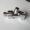 thumbnail image 1 of Soporte universal para cabezal de ducha para cabezales de ducha de mano, soporte de montaje de brazo de ducha ajustable con bola pivotante de latón, conector de cabezal de ducha - Cromo, 1 of 5