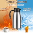 thumbnail image 4 of 2 68 Oz Thermal Coffee Carafe  Insulated Stainless Steel Double Walled Vacuum Pot Flask With Brushes For Keeping Hot Tea Home And Office (silver), 4 of 7