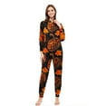 thumbnail image 2 of AGWOLF Halloween Family Onesie Pajamas Matching Sets Cute Pumpkin Print Hoodie Pjs Long Sleeve Zipper One-Piece Jammies Sleepwear Mom S, 2 of 5