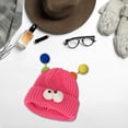 thumbnail image 2 of Milaget Little Monster Tuque Tricotée Mignonne d'Hiver pour Fête à Thème Randonnée Rose, 2 of 9