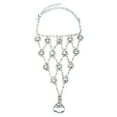 thumbnail image 2 of Briana Williams Women Ankle Bracelet Sandals Beach Anklets with White Crystal, 2 of 4
