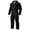 #01-Black, variant on Men's Hooded Coverall Jumpsuit Zip Up Long Sleeve Workwear Mechanic Boiler Suit with Pockets Durable Utility Comfortable Casual Outdoor Outfit