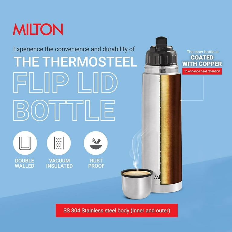 Milton Insulated Stainless Steel Thermal Vacuum 500ml Flask, 24
