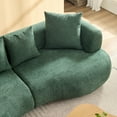 thumbnail image 4 of 102.36 inch Curved Sofa Couch, Modern Sectional Comfy Sofa, Upholstered Cream Style 4-Seat Couch for Apartment and Living Room, Green, 4 of 7