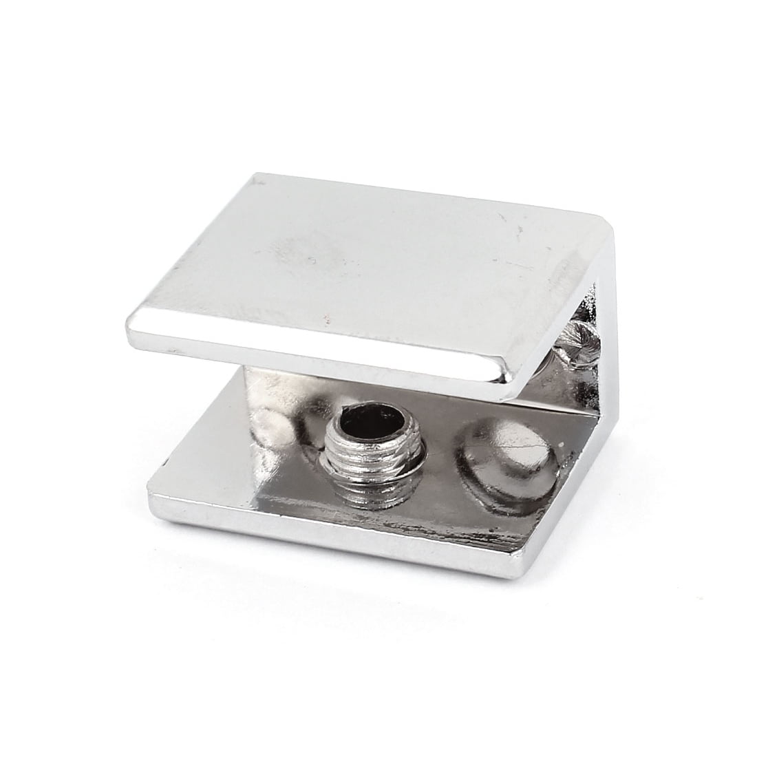 Rectangular 31x23mm Chrome Finish Glass Shelf Clip Clamp Holder Support Bracket