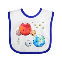 Inktastic Planetary Playdate Cute Earth, Mars, and Moons Boys or Girls Baby Bib