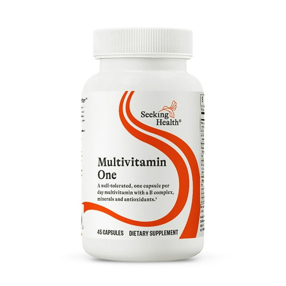 Seeking Health Multivitamin One - Supplement with Zinc, Vitamin B12, & Vitamin A - Magnesium-Free Formula - Multivitamin Supports Methylation & Healthy Aging - 45 Capsules