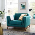 thumbnail image 1 of Modway Chance Fauteuil Rembourré en Tissu, Sarcelle, 1 of 6