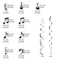 thumbnail image 3 of Music Notes Whirls 30Pcs Music Party Decorations for Birthday Parties and Holiday, 3 of 8
