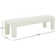 thumbnail image 3 of SAFAVIEH Couture Bellisima Solid Tufted Boucle Modern Bench, Ivory, 3 of 6