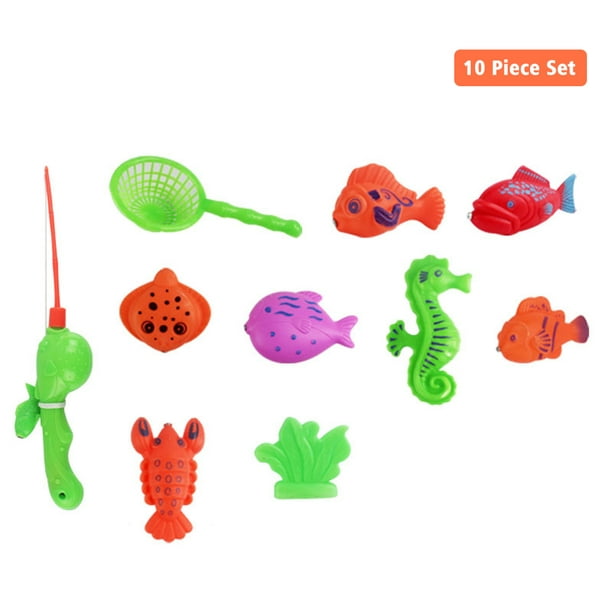 Magnetic Fishing Game Rod Fish Hook Kid's Inflatable Pool Outdoor Toy 