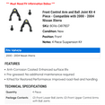 thumbnail image 2 of Front Control Arm and Ball Joint Kit 4 Piece - Compatible with 2000 - 2004 Nissan Xterra 2001 2002 2003, 2 of 2