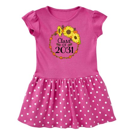 

Inktastic Class of 2031 Sunflower Wreath Gift Toddler Girl Dress