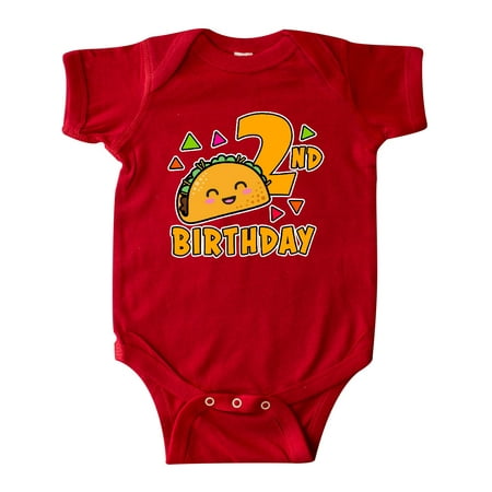 

Inktastic 2nd Birthday with Taco and Confetti Gift Baby Boy or Baby Girl Bodysuit