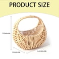 thumbnail image 3 of Flower Pots, Dienrx Small Wicker Basket with Handle Flower Girl Baskets Half Moon Empty Basket Rattan Basket for Wedding Flower Basket Decorative Baskets Basket Wicker Storage Basket, 3 of 9