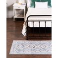 thumbnail image 4 of Rugs.com Charlotte Collection Rug – 6 Ft Runner Light Blue Low-Pile Rug Perfect For Hallways, Entryways, 4 of 9