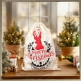 thumbnail image 4 of XYKA Large Christmas Santa Sack Canvas Gift Bag with Drawstring Personalized Reusable Xmas Storage Bag for Holiday Gifts and Spacious Design Holds Candy Toys Clothes Perfect for Wrapping Festive, 4 of 4