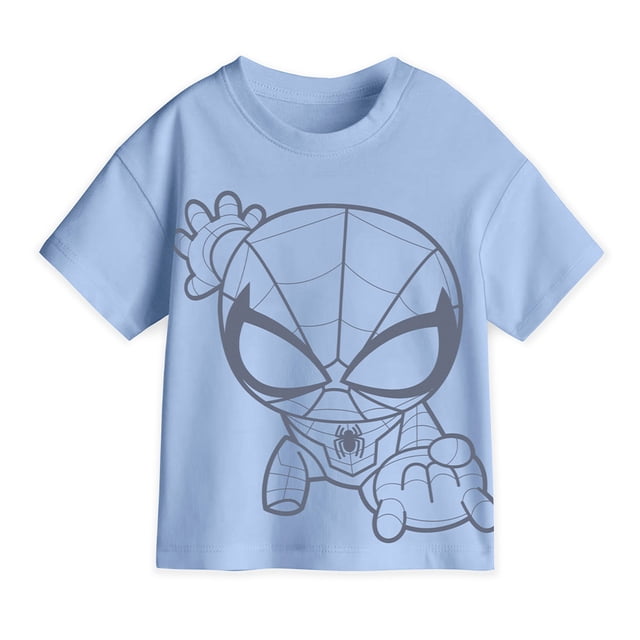 Playera Casual Spider-man para Bebes Manga Corta Azul Talla 2