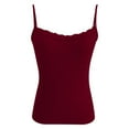 thumbnail image 5 of LIZUOJUNF Womens Lace Trim Tank Tops V Neck Sleeveless Shirts 2026 Summer Casual Trendy Dressy Cami Top Red M, 5 of 9