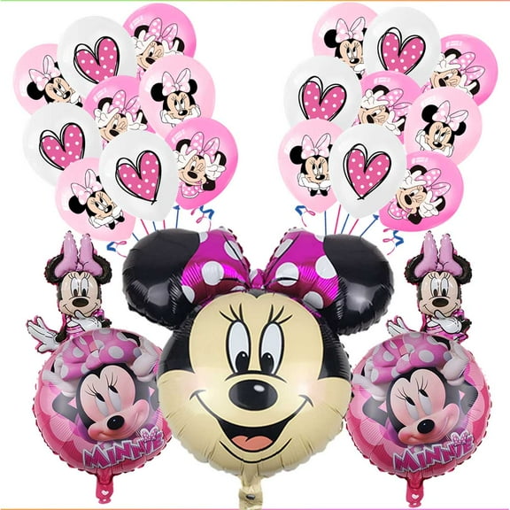 Minnie Balloons Party Supplies Decor Set Decorations Kit Fans Birthday