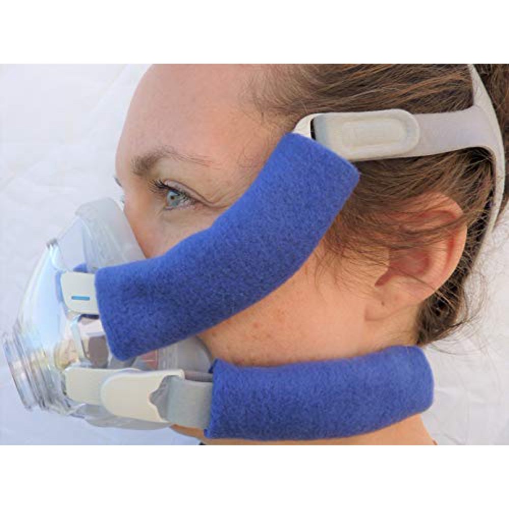 CPAP No Marks Strap Covers to Slide on The Cpap Belts Pack of 4 (Blue